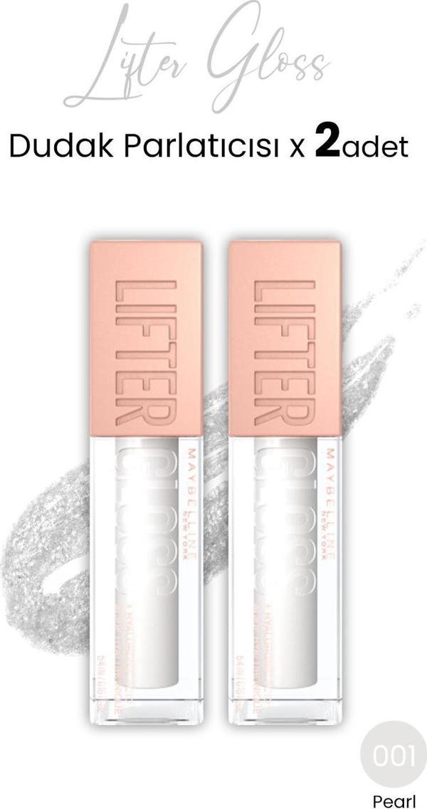 Maybelline New York Lifter Gloss Dudak Parlatıcısı 001 Pearl x 2 adet - Image 1