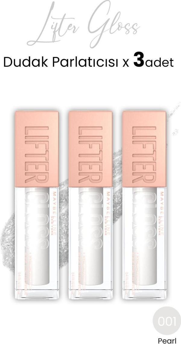 Maybelline New York Lifter Gloss Dudak Parlatıcısı 001 Pearl x 3 adet - Image 1