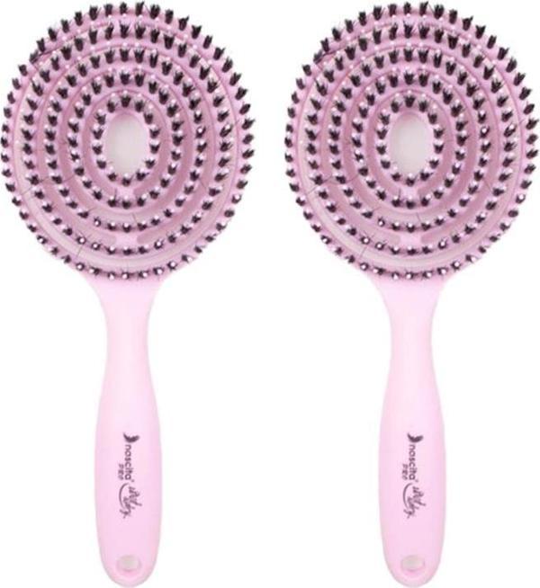 Nascita Üç Boyutlu Saç Fırçası Pudra Pembe x 2 - Image 1