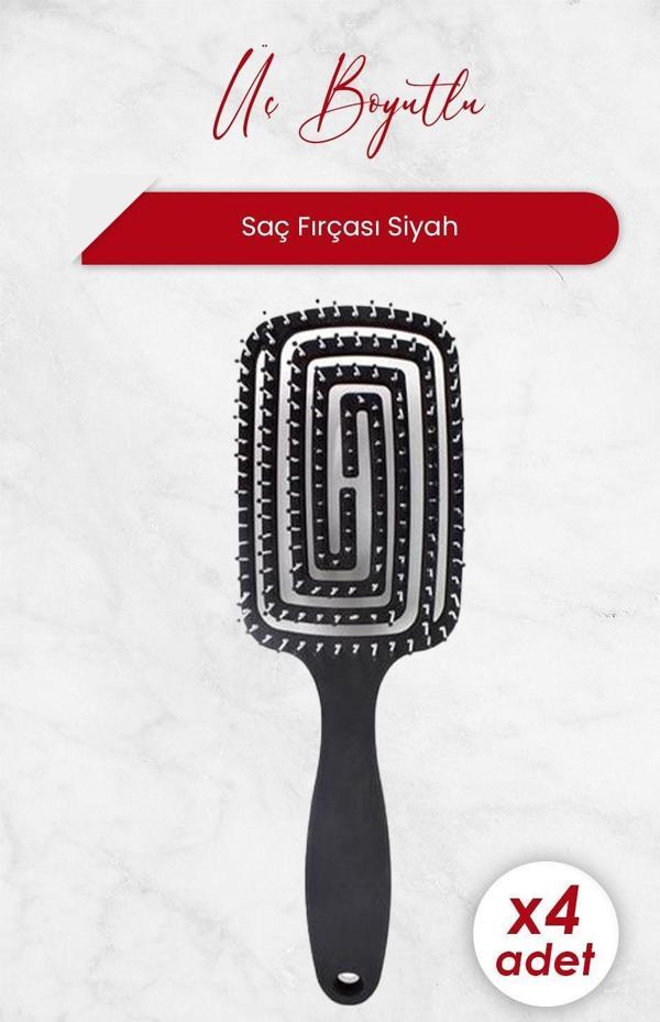 Nascita Üç Boyutlu Saç Fırçası Siyah x 4 Adet - Image 1