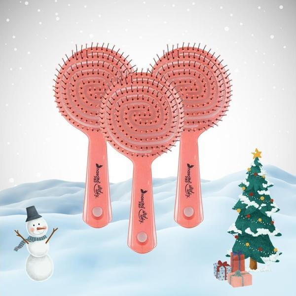 Nascita Yılbaşı Paketi Üç Boyutlu Oval Saç Fırçası Pembe x 3 - Image 1