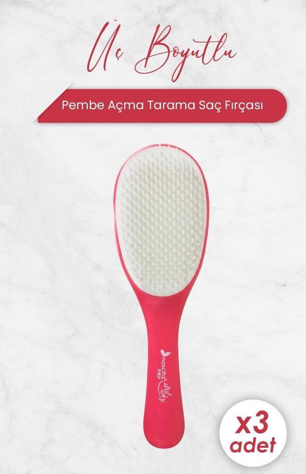 Nascita Üç Boyutlu Açma Tarama Saç Fırçası Pembe 4190 x 3 Adet - Image 1