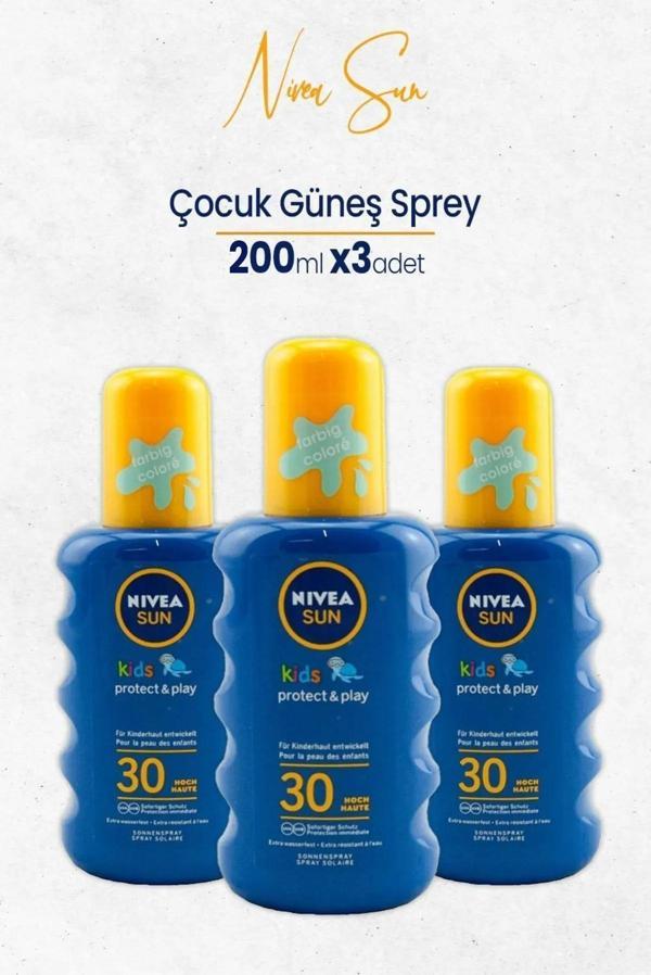 Nivea Sun Çocuk Güneş Sprey 200 ml SPF 30 x 3 adet - Image 1
