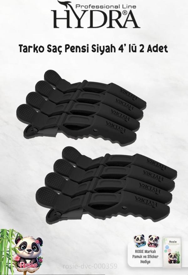 2 Adet Tarko Hydra 2192 Saç Pensi 4 Lü Siyah ve ROSIE - Image 1