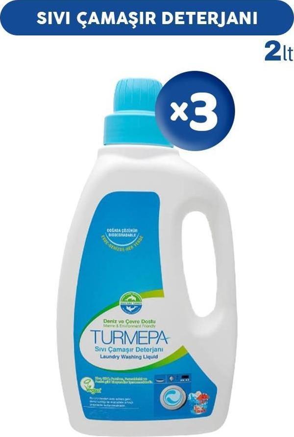 Turmepa Sıvı Çamaşır Deterjanı 2 lt x 3 - Image 1