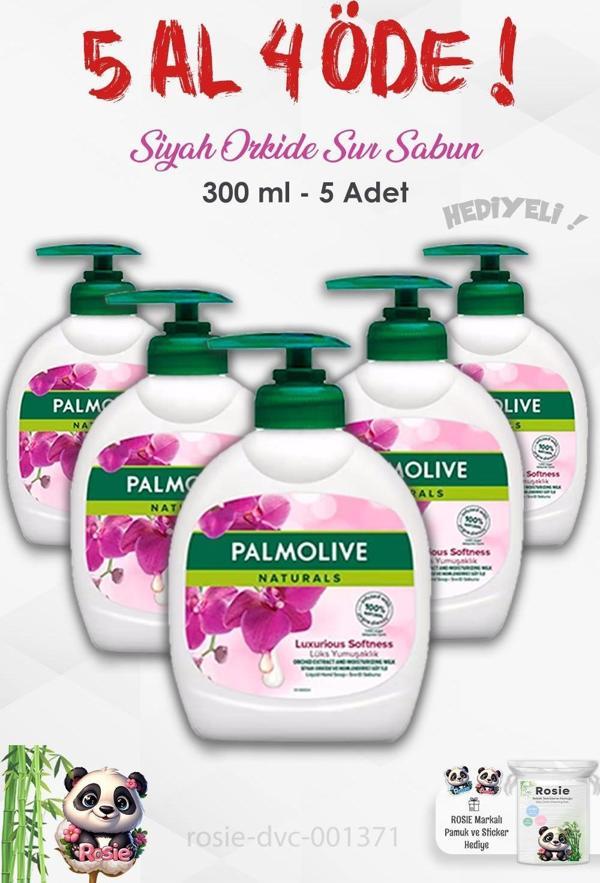 Palmolive 5 AL 4 ÖDE Naturals Siyah Orkide Lüks Yumuşaklık Sıvı Sabun 300 ml ve ROSIE  - Image 1