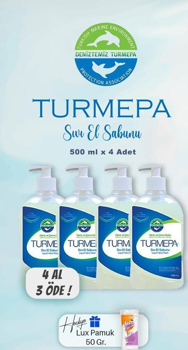 Turmepa Sıvı Sabun 500 ml 4 AL 3 ÖDE ve Lux 50 gr Pamuk - Image 1
