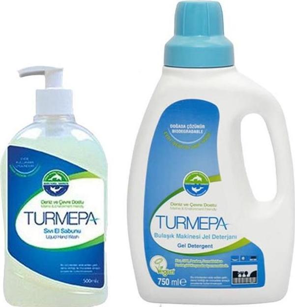 Turmepa Sıvı Sabun 500 ml ve Bulaşık Makinesı Deterjanı 750 ml - Image 1