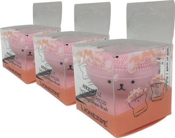 Tarko Lionesse Ahtapot Yüz Temizleme Fırçası - Açık Pembe x  3 - Image 1