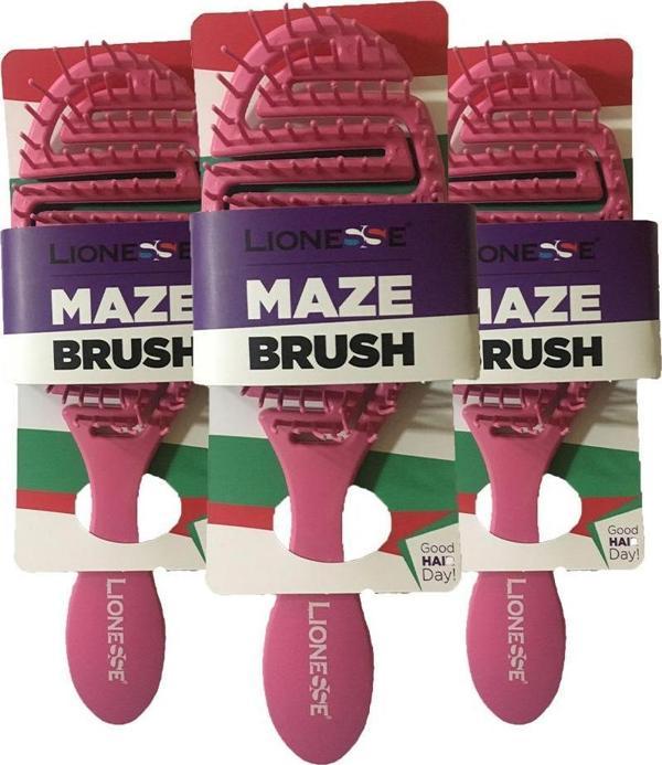 Tarko Lionesse Saç Fırçası Oval Pembe x 3 - Image 1