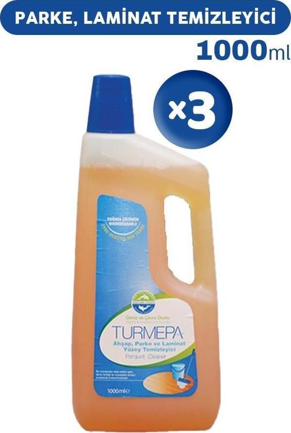 Turmepa Ahşap, Parke ve Laminat Yüzey Temizleyicisi 1000 ml x 3 - Image 1