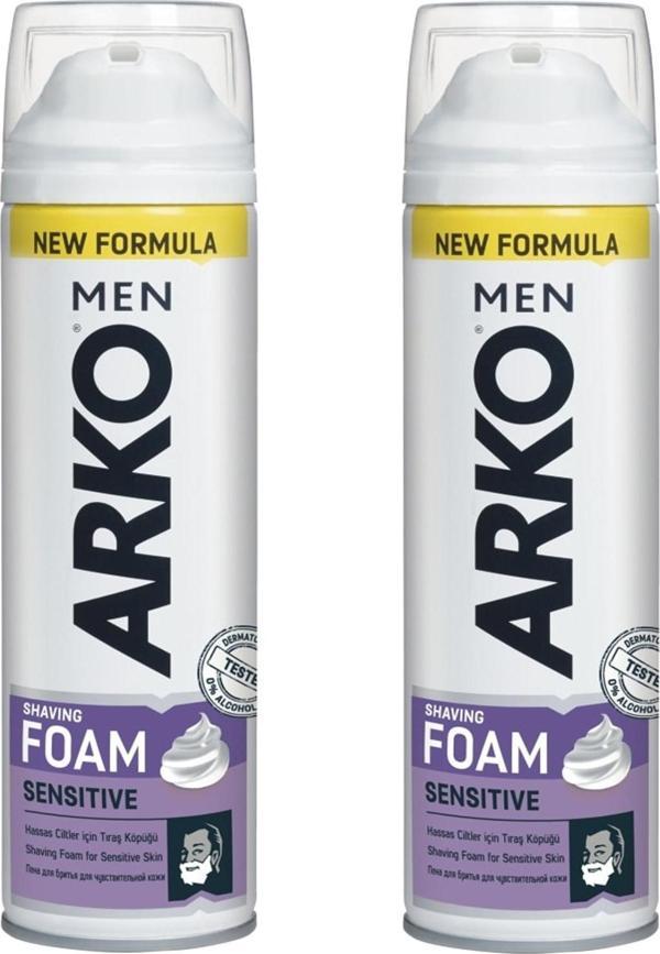 Arko Men Sensitive Hassas Cilt Tıraş Köpüğü 200 ml 2 ADET - Image 1