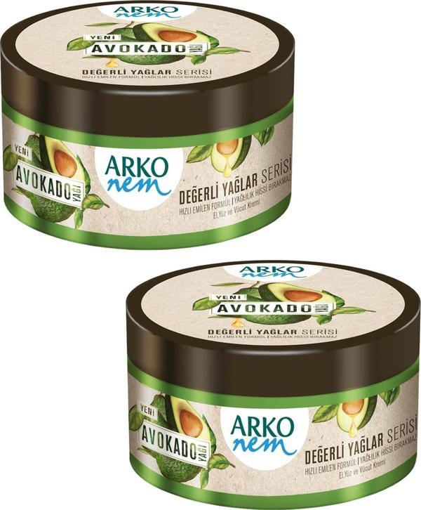Arko Nem Değerli Yağlar Avokado Yağı Nemlendirici Krem 250 ml 2 ADET - Image 1