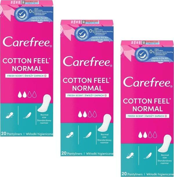 Carefree Cotton Feel Fresh Günlük Ped 20'li 3 ADET - Image 1
