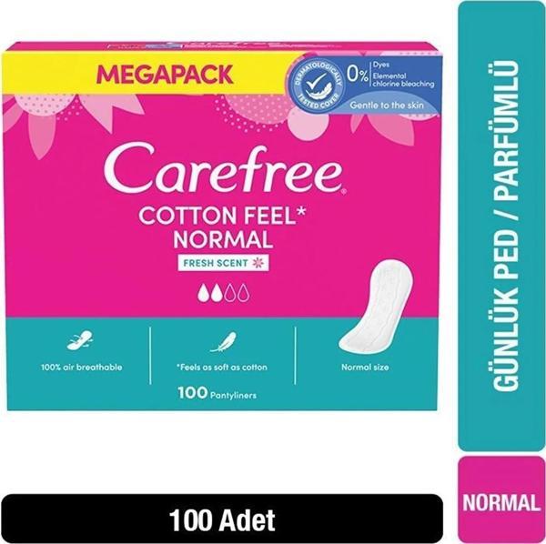 Carefree Cotton Feel Normal Parfümlü Günlük Ped 100 lü - Image 1