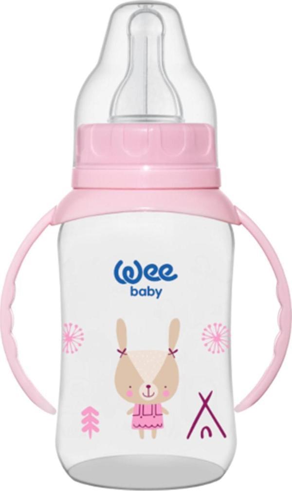Wee Baby Klasik Kulplu PP Biberon 150 ml Pembe - Image 1