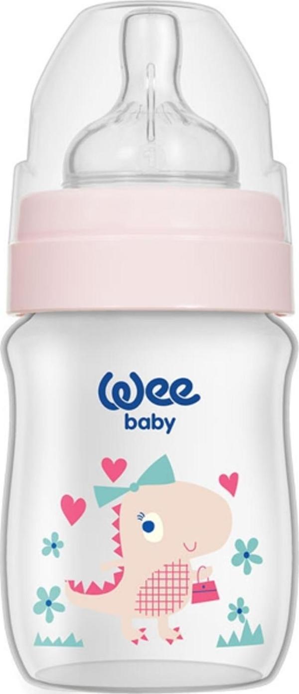 Wee Baby Klasik Plus Geniş Ağızlı PP Biberon 150 ml Pembe - Image 1
