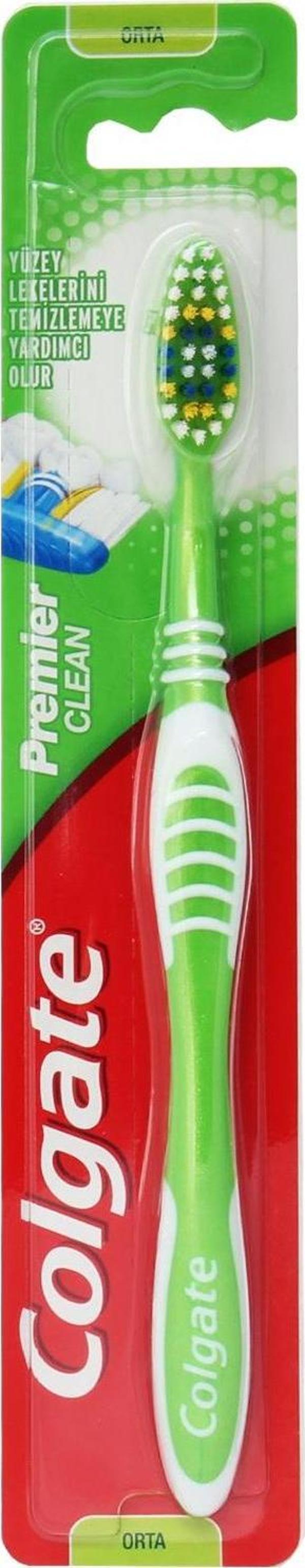 Colgate Premier Clean Orta Diş Fırçası Yeşil - Image 1