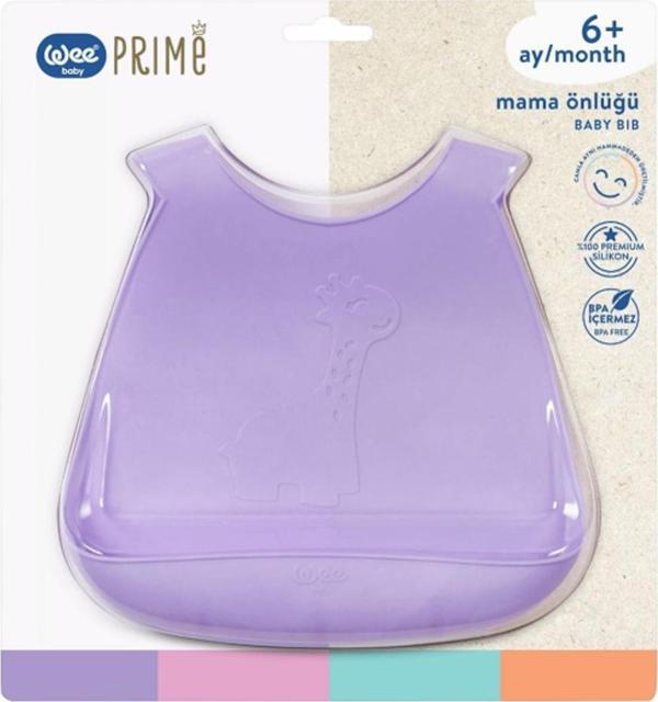 Wee Baby Prime Silikon Mama Önlüğü 6+ Ay Lila - Image 1