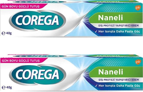 Corega Naneli Diş Protezi Yapıştırıcı Krem 40 gr 2 ADET - Image 1