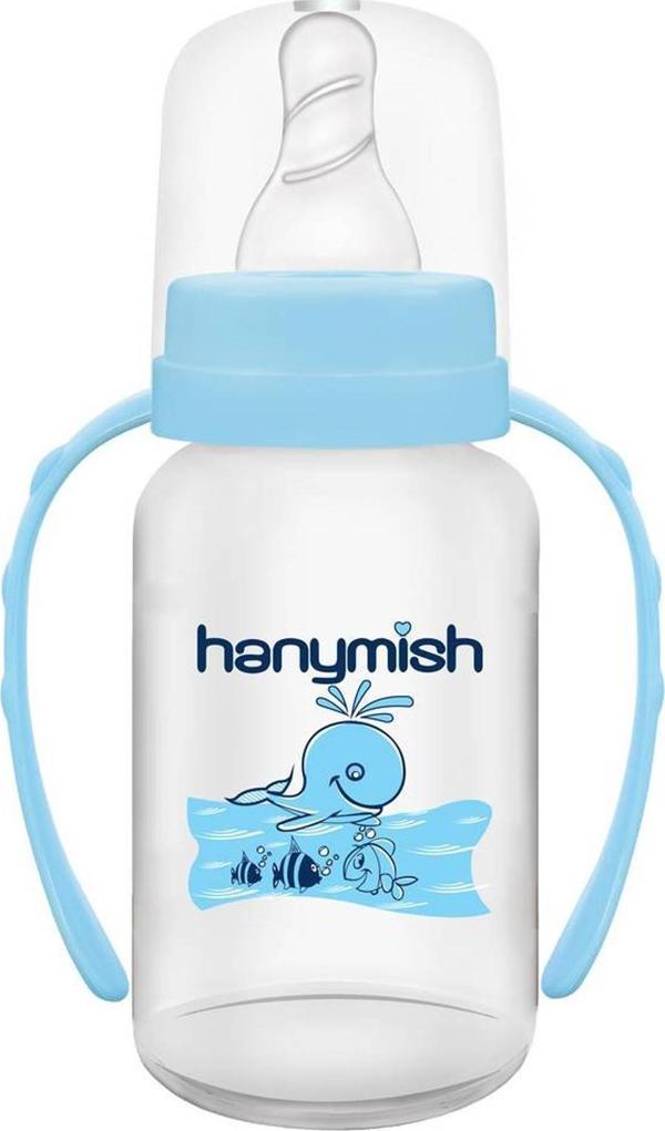 Hanymish 434 Kulplu PP Biberon 125 ml Mavi - Image 1