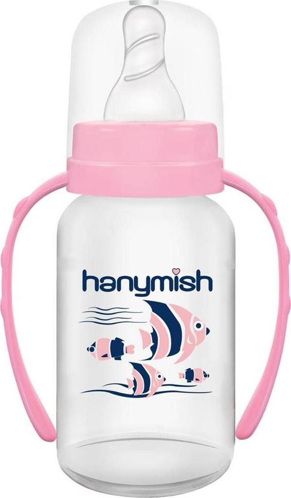 Hanymish 434 Kulplu PP Biberon 125 ml Pembe - Image 1