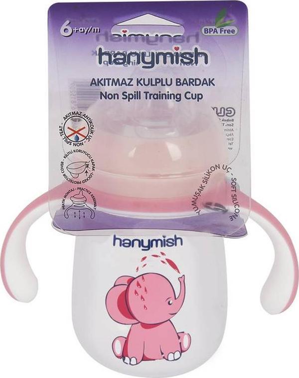 Hanymish 520 Akıtmaz Kulplu Bardak 260 ml Pembe - Image 1