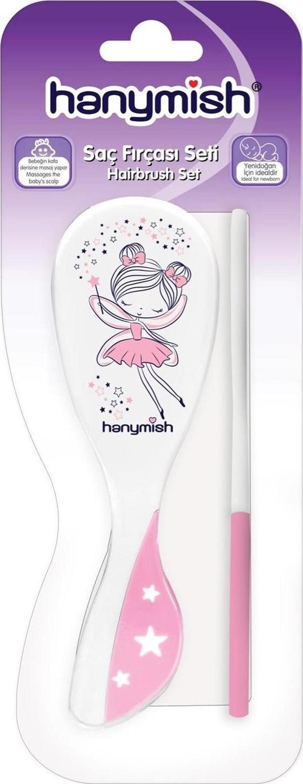 Hanymish 924 Saç Fırçası Seti Pembe - Image 1