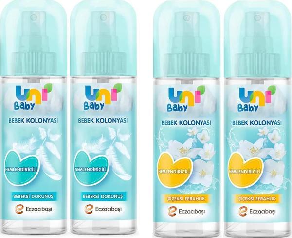 Uni Baby Bebek Kolonyası Bebeksi Kokular 150 ml 2 ADET + Çiçeksi Kokular 150 ml 2 ADET - Image 1