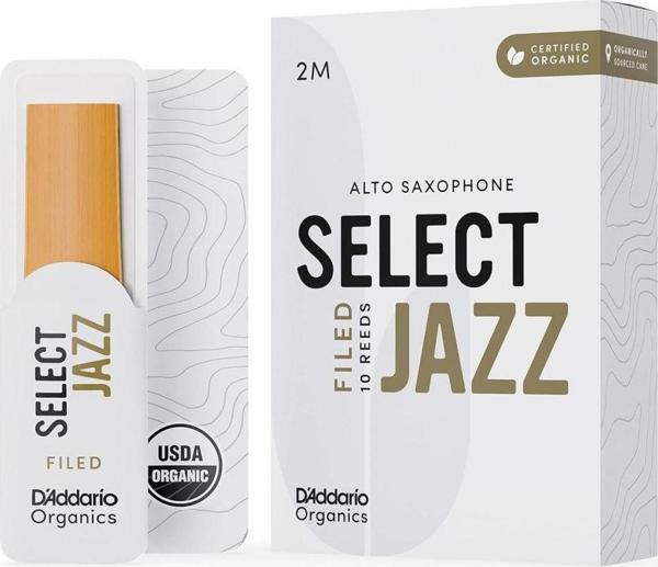 D\'Addario Woodwinds Organic Select Jazz Alto Saksafon Kamışı No:2 Medium - Image 1