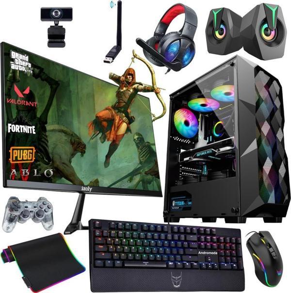 İzoly Diablo Ryzen 5 5500 16GB 512GB M.2 NVMe RTX2060S 8GB 24" Oyuncu Masaüstü Bilgisayarı - Image 1