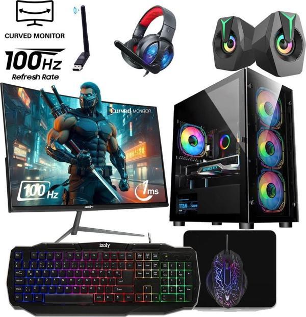 İzoly FP MGZ İ5-3470 16GB 512GB SSD RX 550 4GB 24"100Hz Oyuncu Masaüstü Bilgisayarı - Image 1