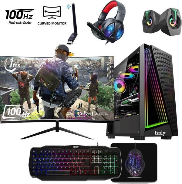 İzoly FX60 PLUS İ5-4400 16GB 512GB SATA SSD GT 740 4GB GDDR5 24"100Hz Oyuncu Masaüstü Bilgisayarı - Image 1