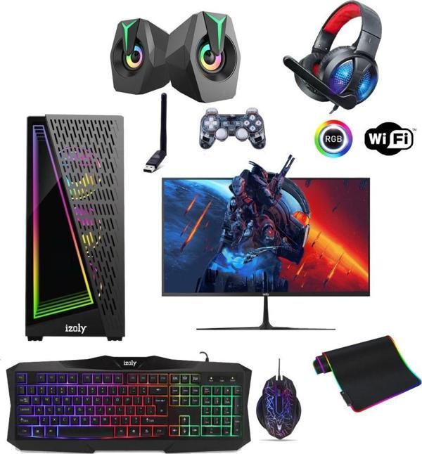 İzoly N12X 22M İ5-3470 16GB 256GB SSD 1TB HDD GT 740 4GB 22" Oyuncu Masaüstü Bilgisayar - Image 1