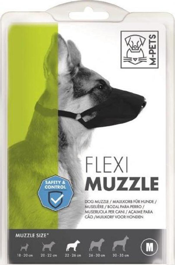 M-Pets Flexı Ayarlanabilir Bez Köpek Ağızlığı Medium - Image 1
