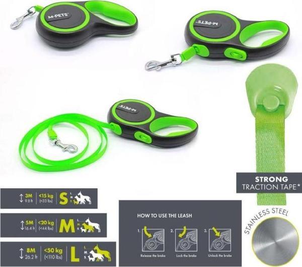 M-Pets Lıberty Otomatik Gezdirme Şerit Small 3 Metre - Image 1