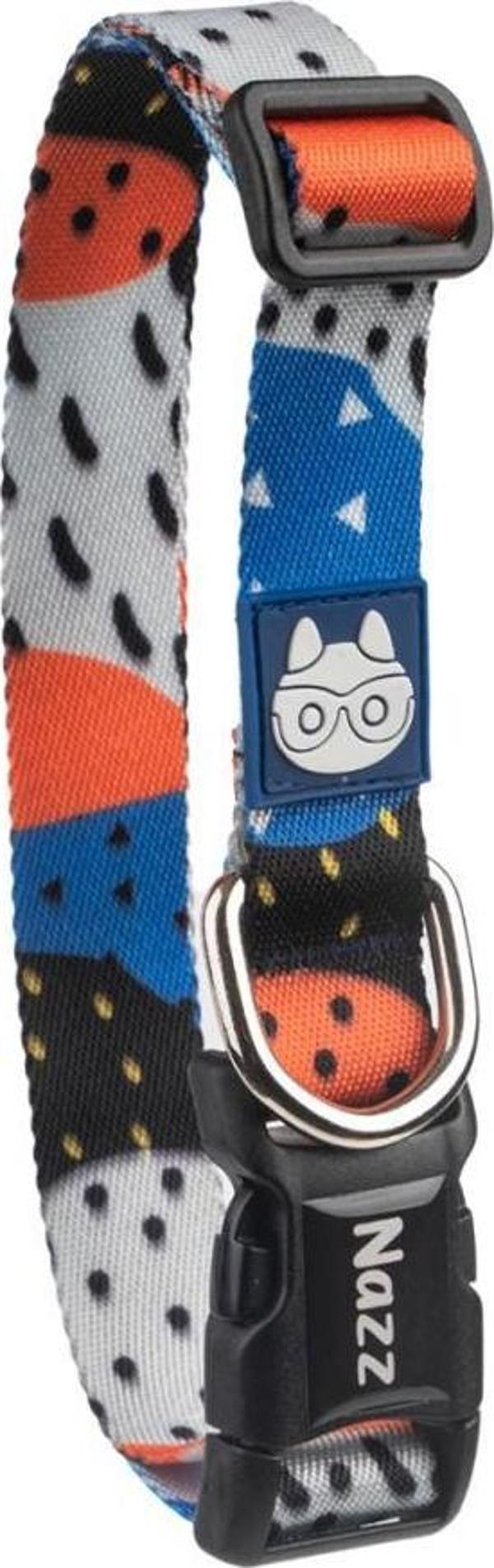 Nazz Köpek Boyun Tasması Çilekli Mavi Medium 2X34 Cm - Image 1