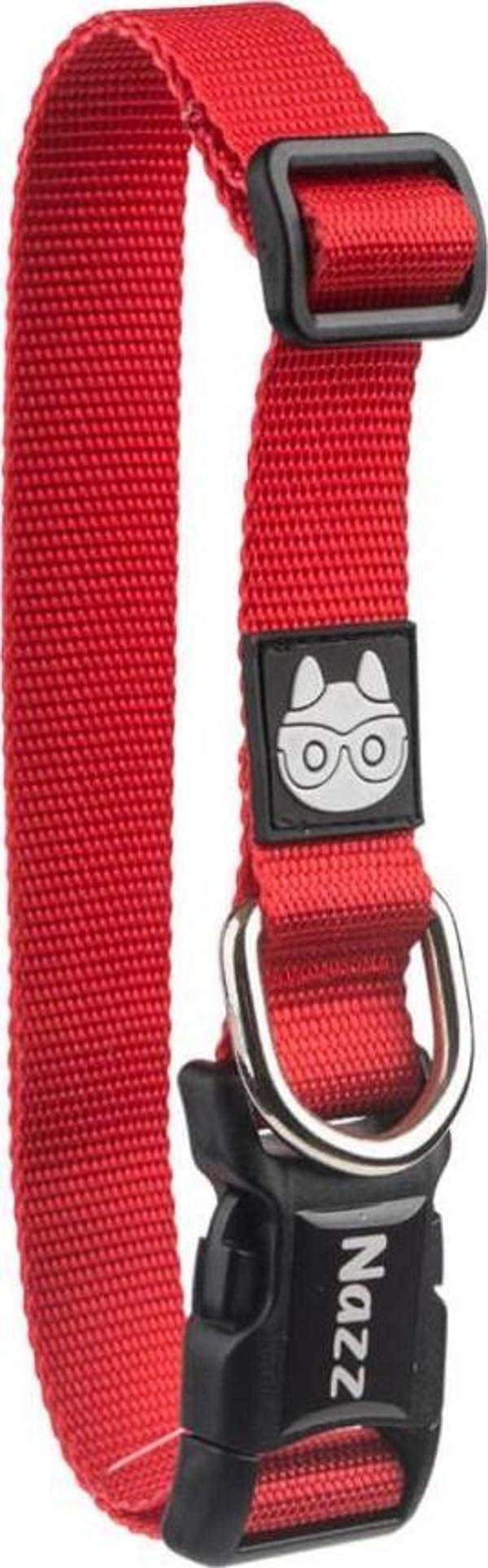 Nazz Köpek Boyun Tasması Medium Kırmızı 2x34 Cm - Image 1