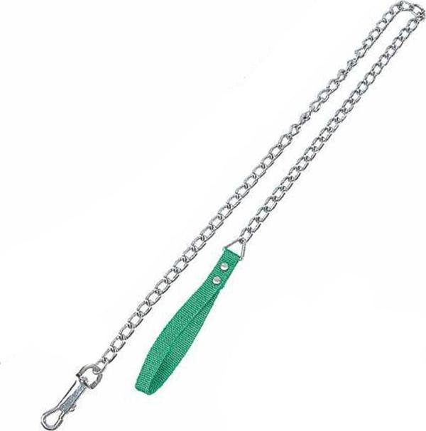 Zampa Yumuşak Dokulu Yeşil Köpek Gezdirme Zinciri 3.5 mm x 120 Cm - Image 1