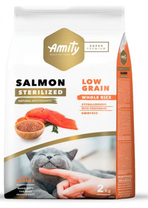 Amity Süper Premium Düşük Tahıllı Kısırlaştırılmış Somon Balıklı Kedi Maması 7 Kg - Image 1