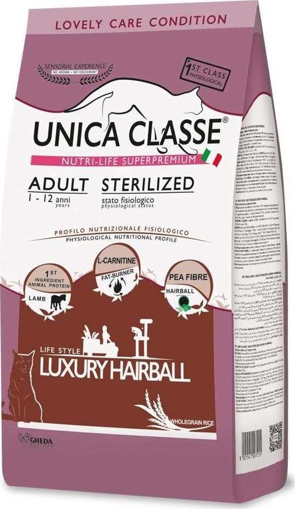 Unica Classe Kışırlaştırılmış Kuzu Etli Haırball Kedi Maması 1.5 Kg - Image 1