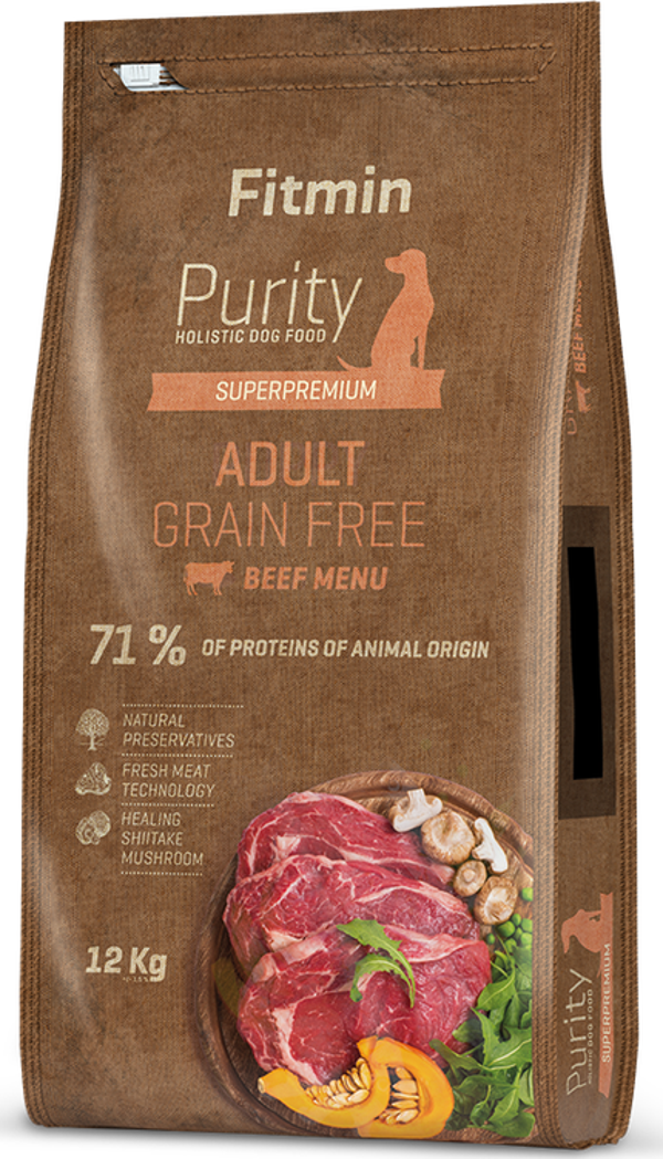 Fitmin Purity Gf Biftekli Tahılsız Yetişkin Köpek Maması 12 Kg - Image 1