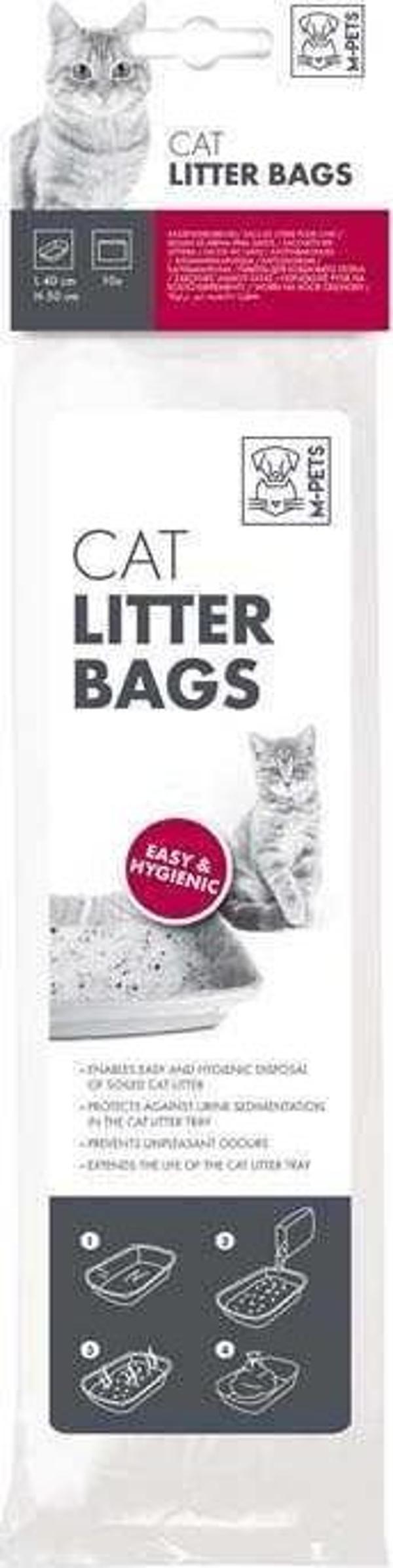 M-Pets Kedi Kum Kabı Poşeti 10 lu 40 cm x 50 Cm - Image 1