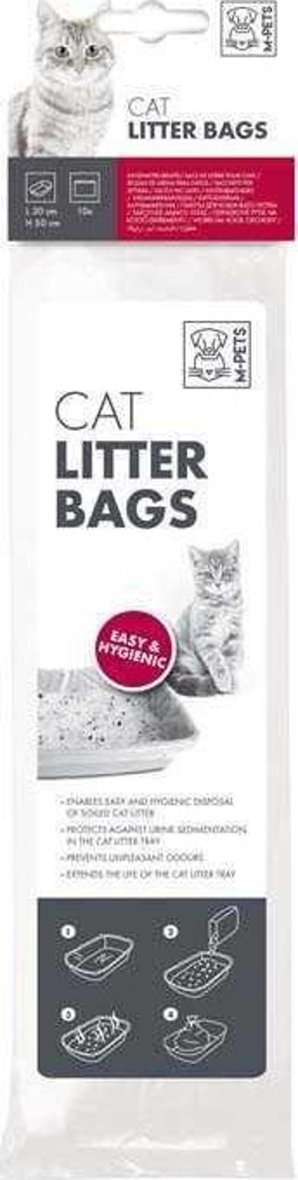 M-Pets Kedi Kum Kabı Poşeti 10 Lu Lavanta Kokulu 30*50 Cm - Image 1