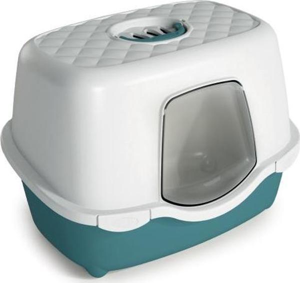Stefanplast Tres Chıc Beyaz Yeşil Kedi Tuvaleti 56x39x39 Cm - Image 1