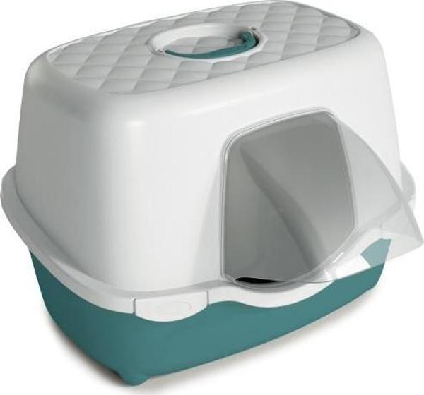 Stefanplast Tres Chıc Beyaz Yeşil Kedi Tuvaleti 56x54,5x39 Cm - Image 1