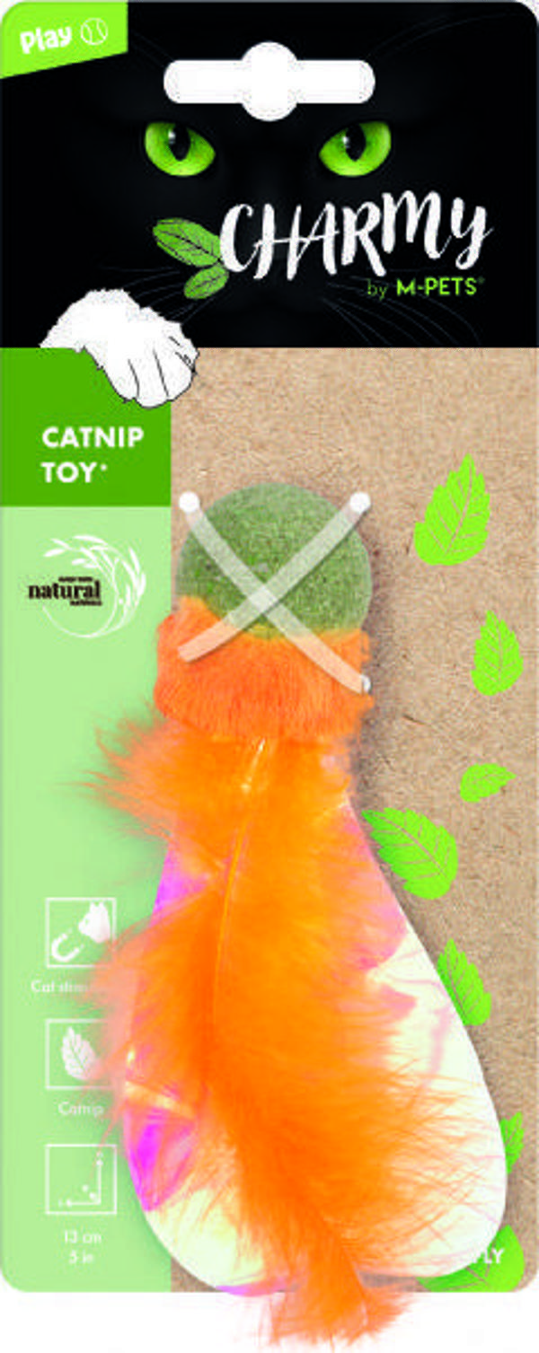M-Pets Charmy Fırefly Catnipli Kedi Oyuncağı Turuncu - Image 1