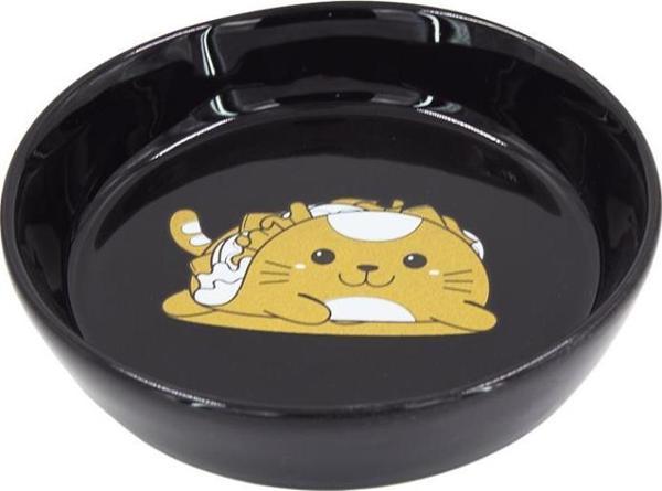 Lepus Renkli Seramik Kedi Köpek Mama ve Su Kabı Siyah 250 ml - Image 1