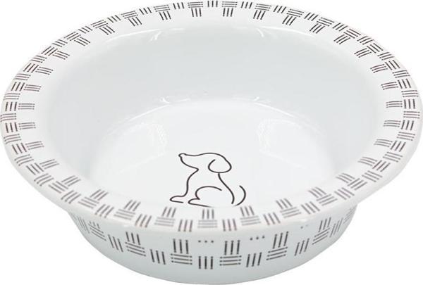 Lepus Renkli Seramik Köpek Mama ve Su Kabı Beyaz 520 ml - Image 1