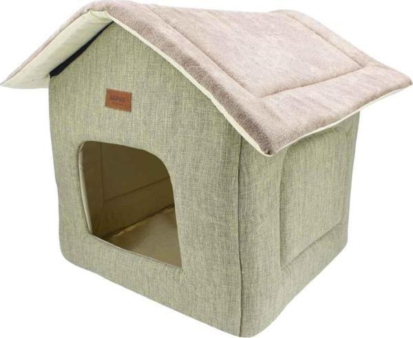 Lepus Shack House Kedi Köpek Yuvalı Yatak Yeşil 35x35x40 Cm - Image 1